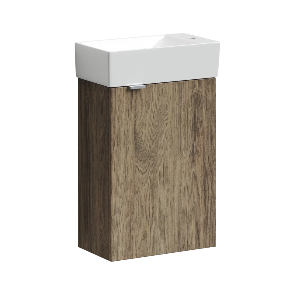 Тумба подвесная SANCOS Mini 355х205х500, с распашной дверцей, внутри 1 полка, дуб чарльстон , арт.MN35ECHR