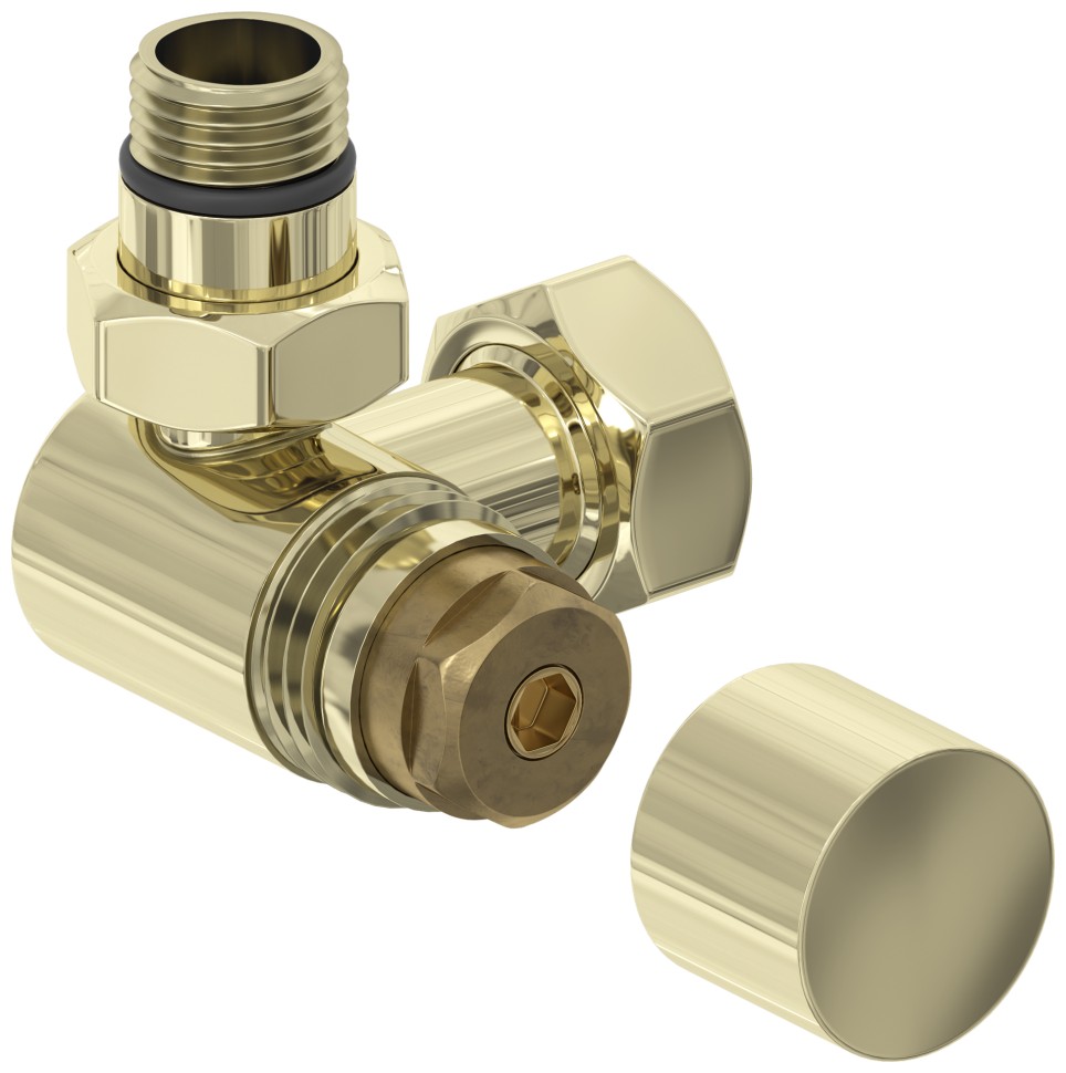 Вентиль 3D левый под шестигранник (G 1/2" НР х G 3/4" НГ)