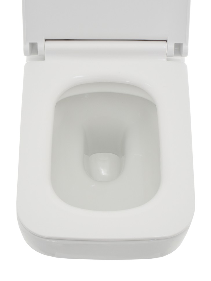 AQM2009 Унитаз подвесной с сиденьем SoftClose, технология смыва Rimless, скрытый крепеж. 525х360х370