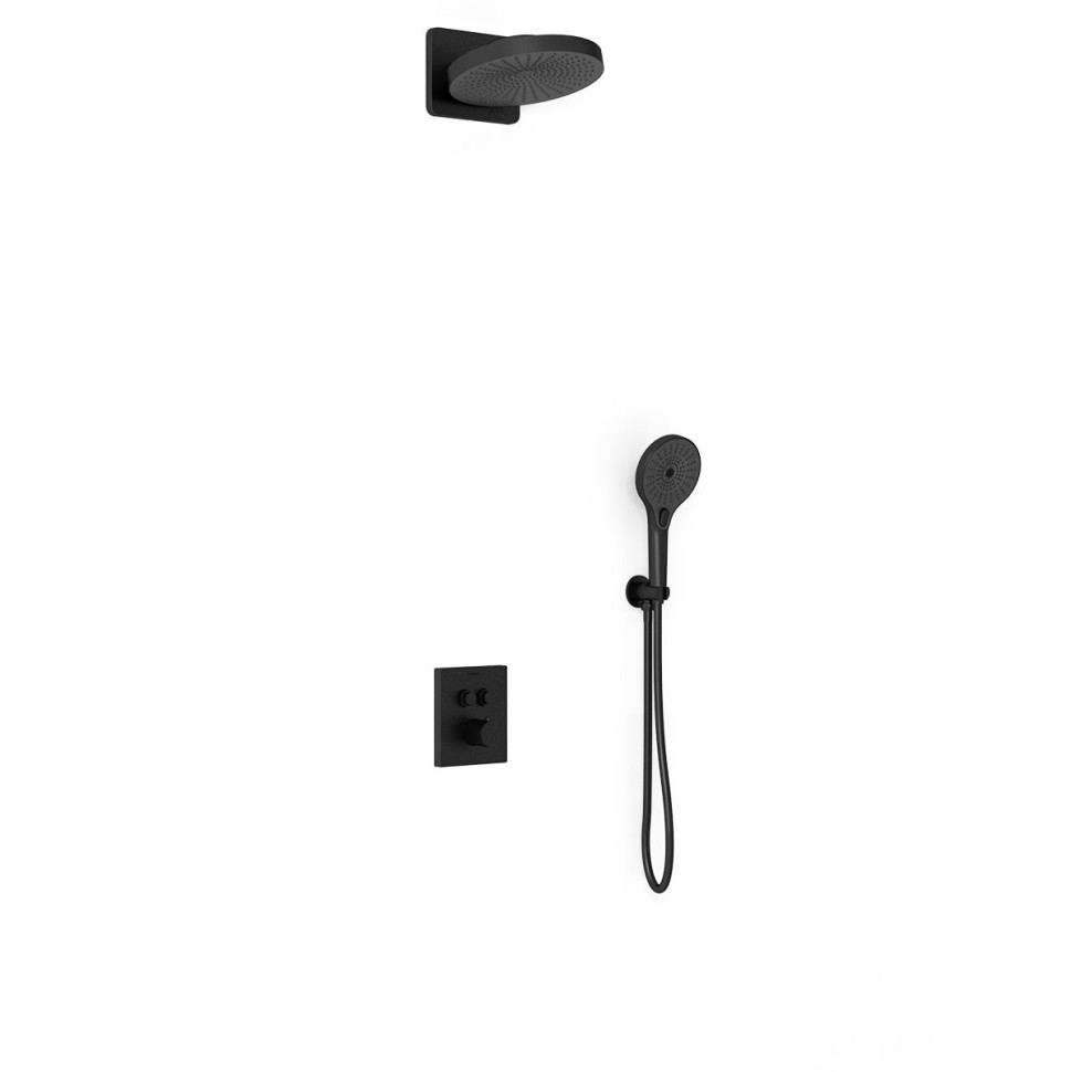 Душевой комплект Inspire VSFW-3I21T1MB встраиваемый, термостатический, 2 режима, черный