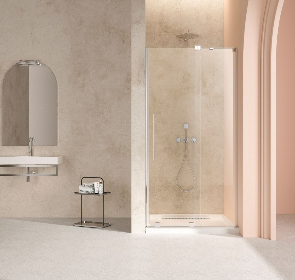 Душевая дверь Волк-Ин (Walk-In) VDS-4WSL120CL-R, 1200, хром, стекло прозрачное, правая