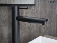 Смеситель высокий для раковины Gid Berlin SS080-BM-D SS080BMD черный матовый