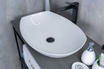 Раковина Gid N9137 51177 накладная белая 56x40x16