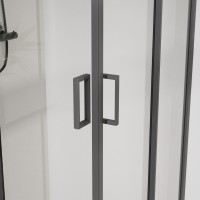 Душевой уголок City VSS-5CT8010CLGM, 1000*800, вороненая сталь, стекло прозрачное