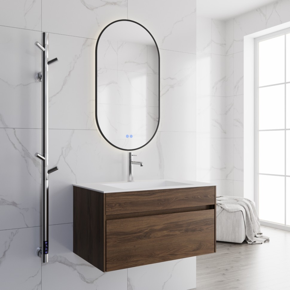 База под раковину Vincea  Chiara 800 подвесная, 1 выкатной ящик soft-close, C.Oak