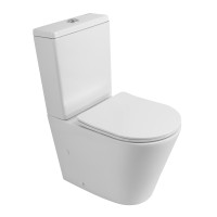 Чаша унитаза безободкового с сиденьем BelBagno FLAY-R BB2149CPR/SC