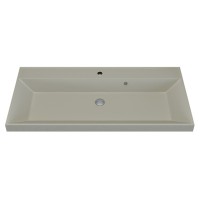 Раковина для ванной 90 см, Uperwood Classic Quartz, кварцевая, бежевая матовая, лён