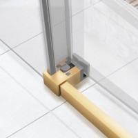 Душевой уголок Slim Soft VSR-1SS8013CLG, 1300*800, брашированное золото, стекло прозрачное