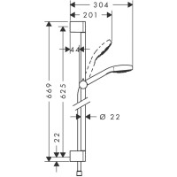 Душевой гарнитур Hansgrohe Croma Select E 26584400 хром