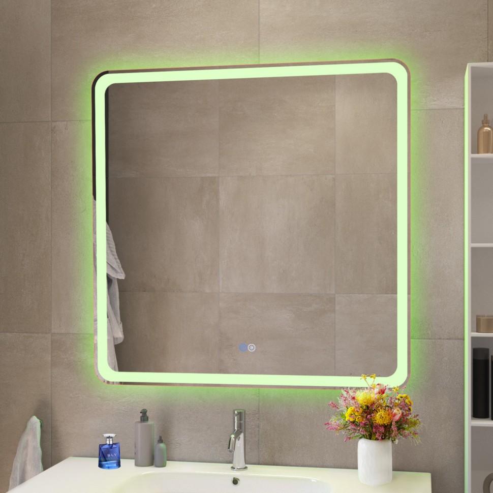 Зеркало с функцией памяти CEZARES CZR-SPC-MC-800-800-RGB-TCH