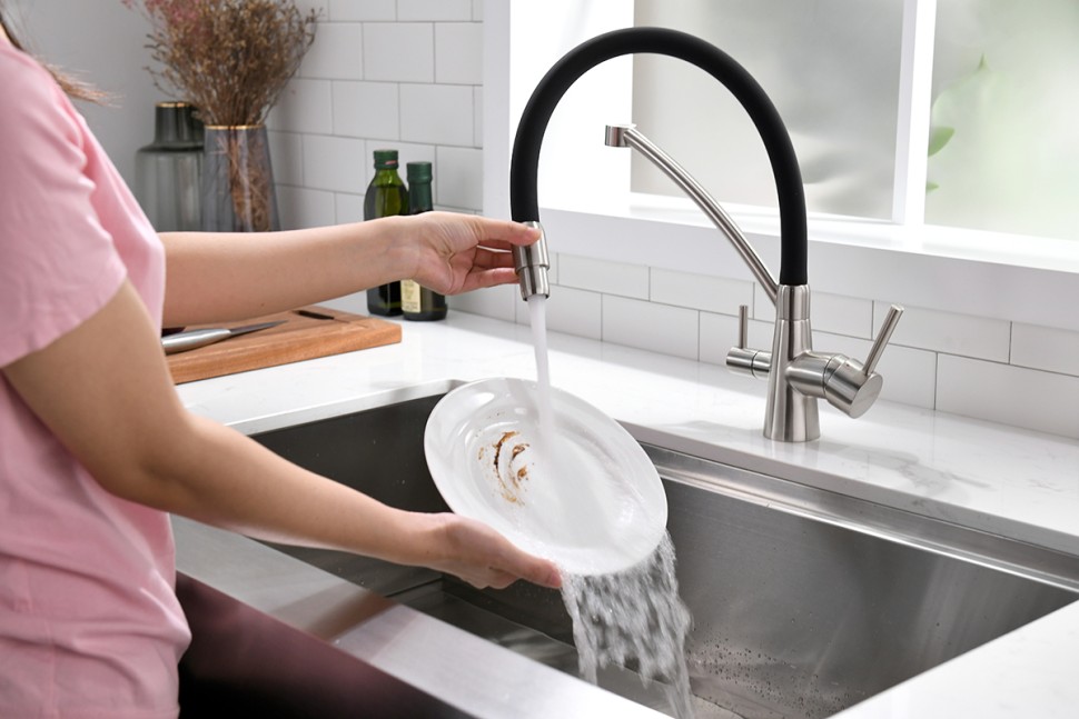 Смеситель для кухни SIEGEN, никель, Si213111-NI(BS), Paulmark