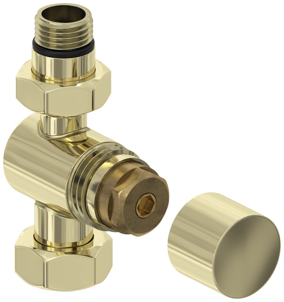 Вентиль прямой под шестигранник (G 1/2" НР х G 3/4" НГ)