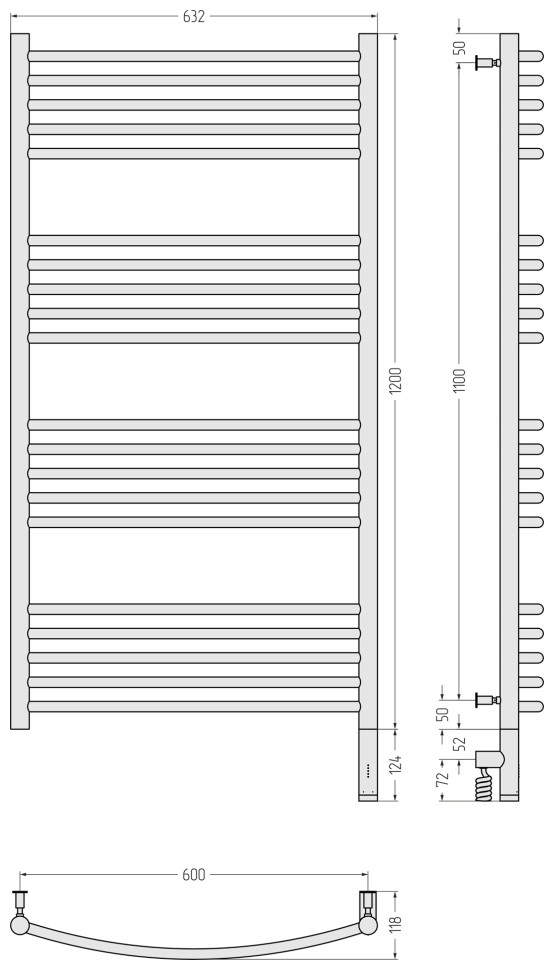 Богема 3.0 выгнутая 1200х600 МЭМ правый