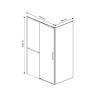 Душевой уголок Слим Софт (Слим Софт (Slim Soft)) VSR-1SS8010CLGM, 1000*800, вороненая сталь, стекло прозрачное