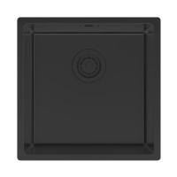 Мойка LASSAN 44 UNI, нерж. сталь, LA44-MBN, матовый черный NANO-PVD, 440х440мм, Paulmark