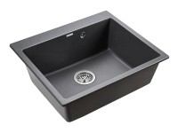 Мойка KANTE 60, IT-GRANIT, PM106052-DG, графит, 600х520 мм, Paulmark