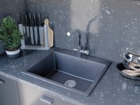 Мойка KANTE 60, IT-GRANIT, PM106052-DG, графит, 600х520 мм, Paulmark