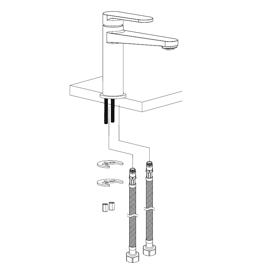 AQM6910BG Novara Смеситель для раковины, цвет золото шлифованное