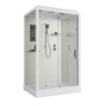 Душевая кабина Niagara Standart ST120/90/15Q (120х90х215) прямоугольник,поддон 15см,распашная,проф.белый,3 места
