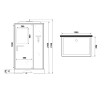 Душевая кабина Niagara Standart ST120/90/15Q (120х90х215) прямоугольник,поддон 15см,распашная,проф.белый,3 места