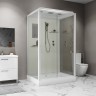 Душевая кабина Niagara Standart ST120/90/15Q (120х90х215) прямоугольник,поддон 15см,распашная,проф.белый,3 места