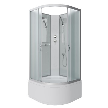 Душевая кабина Niagara Classic NG-2307-14BK (80х80х200) высокий поддон(40см),стекло матовое,4 места