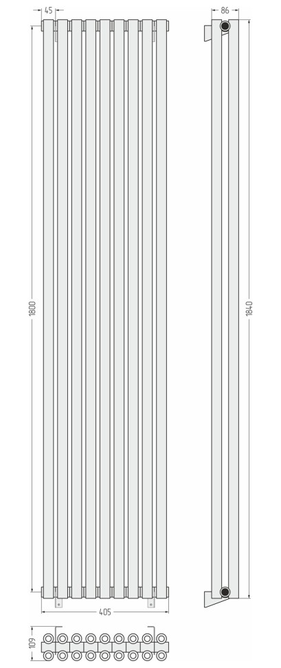 Эстет-00 1800х405 9 секций