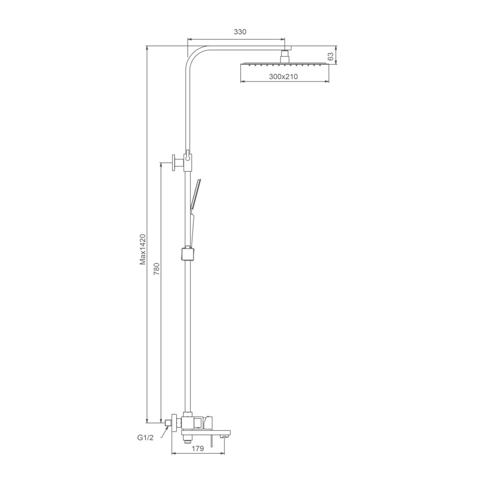 Душевая система Splenka для ванны и душа S224.24.05 Сатин