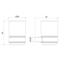 Стакан для зубных щеток Timo Luiro 18531/18 черное золото