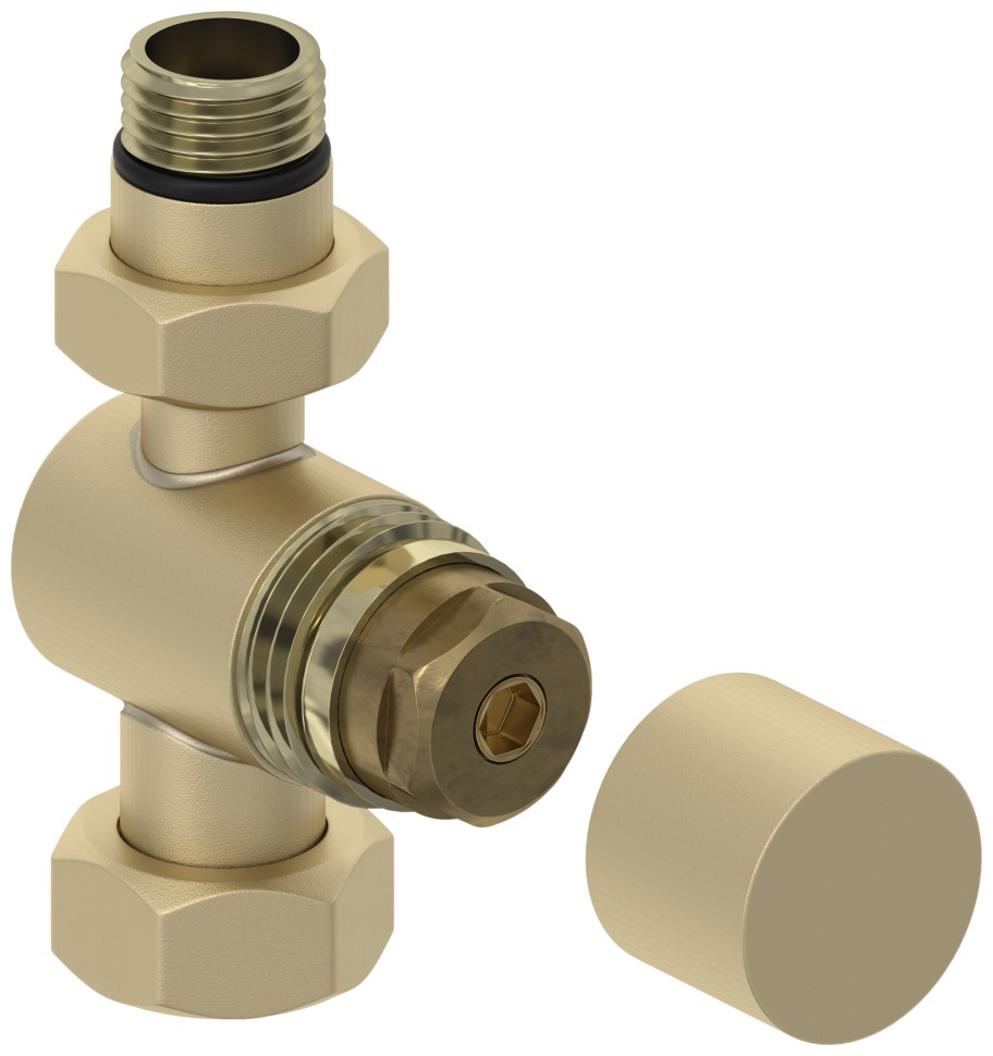 Вентиль прямой под шестигранник (G 1/2" НР х G 3/4" НГ)