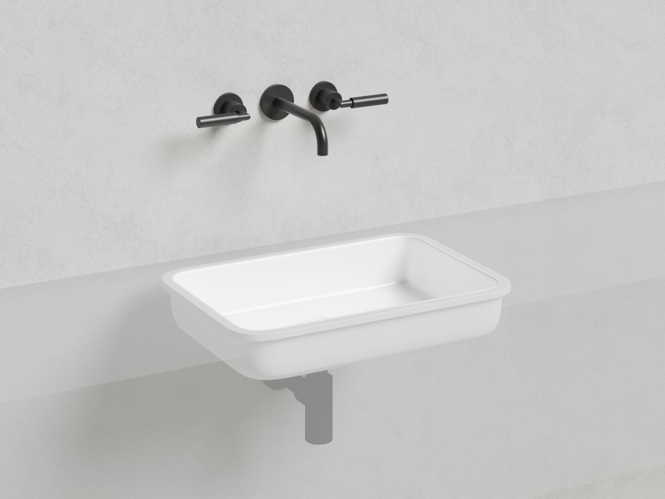 Раковина встраиваемая MAREA 09  в цвете по RAL 545х380х126 S-Stone Матовое