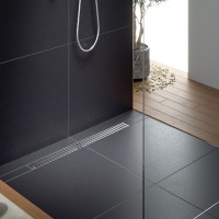 Душевой лоток TIMO Drain System 700 с вставкой "lines", Сатин