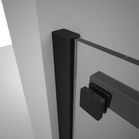 Душевой угол Veconi Rovigo RV-075B, 1200х800х2000, черный матовый, стекло прозрачное