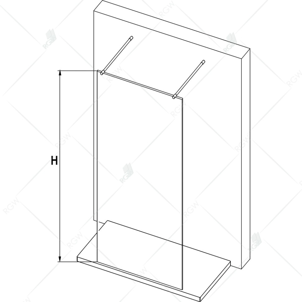 Душевая перегородка RGW WA-016-1 (Прозрачное, 1000)