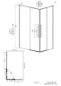 Душевое ограждение Grossman Galaxy 1/2.K33.01.70.21.02-1/2.K33.01.12L.21.02 (70х120х195) раздвижная,черный матовый,стекло шиншилла,2 места