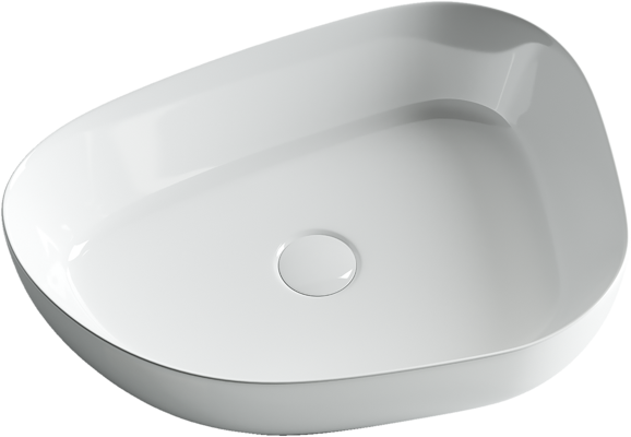 Умывальник чаша накладная ассиметричной формы Element 550x400x140мм