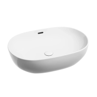 Умывальник чаша накладная овальная со сливом переливом Element 610x420x155мм