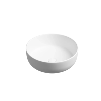 Раковина накладная Taycan, круглая, диаметр 375 мм, высота 140 мм, белая матовая