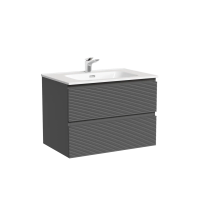 Тумба подвесная SANCOS Folk 690х445х500, c двумя ящиками оснащенными доводчиками, Grey soft, арт.FL70GS