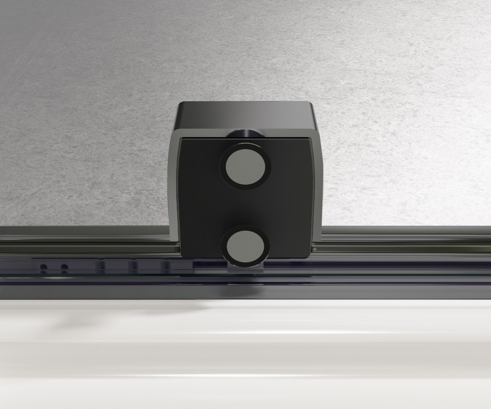 Душевая дверь Волк-Ин (Walk-In) VDS-4WSL120CLGM-L, 1200, вороненая сталь, стекло прозрачное, левая