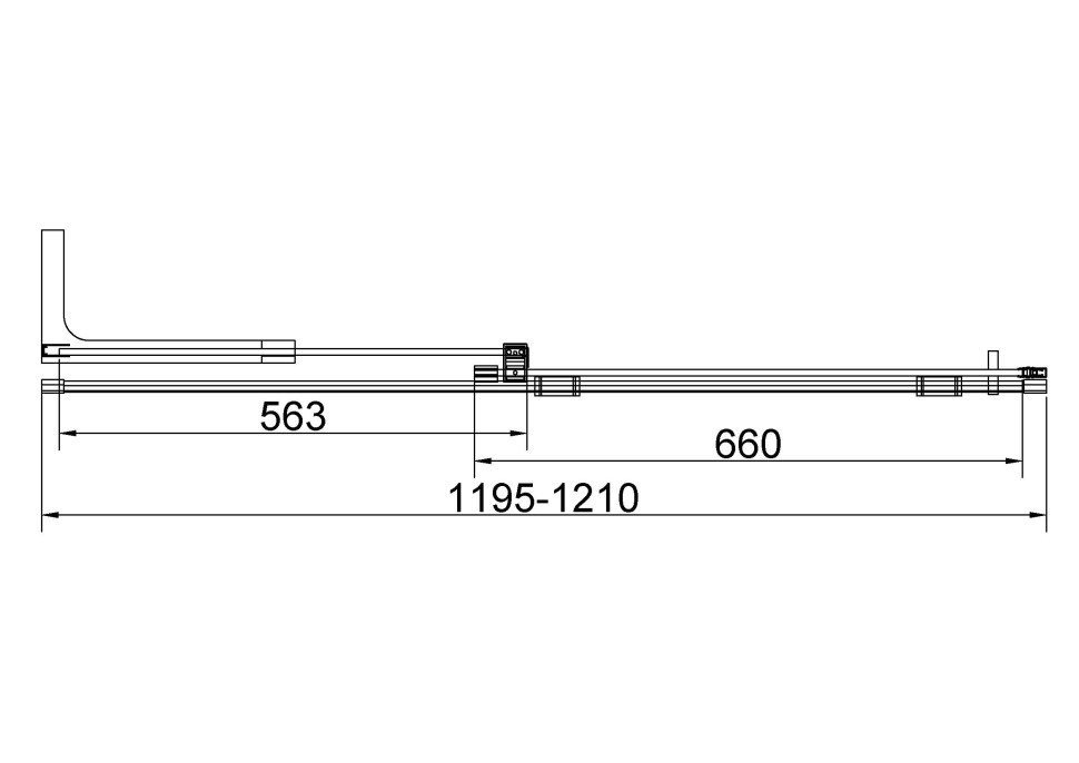 Душевая дверь Волк-Ин (Walk-In) VDS-4WSL120CLGM-L, 1200, вороненая сталь, стекло прозрачное, левая