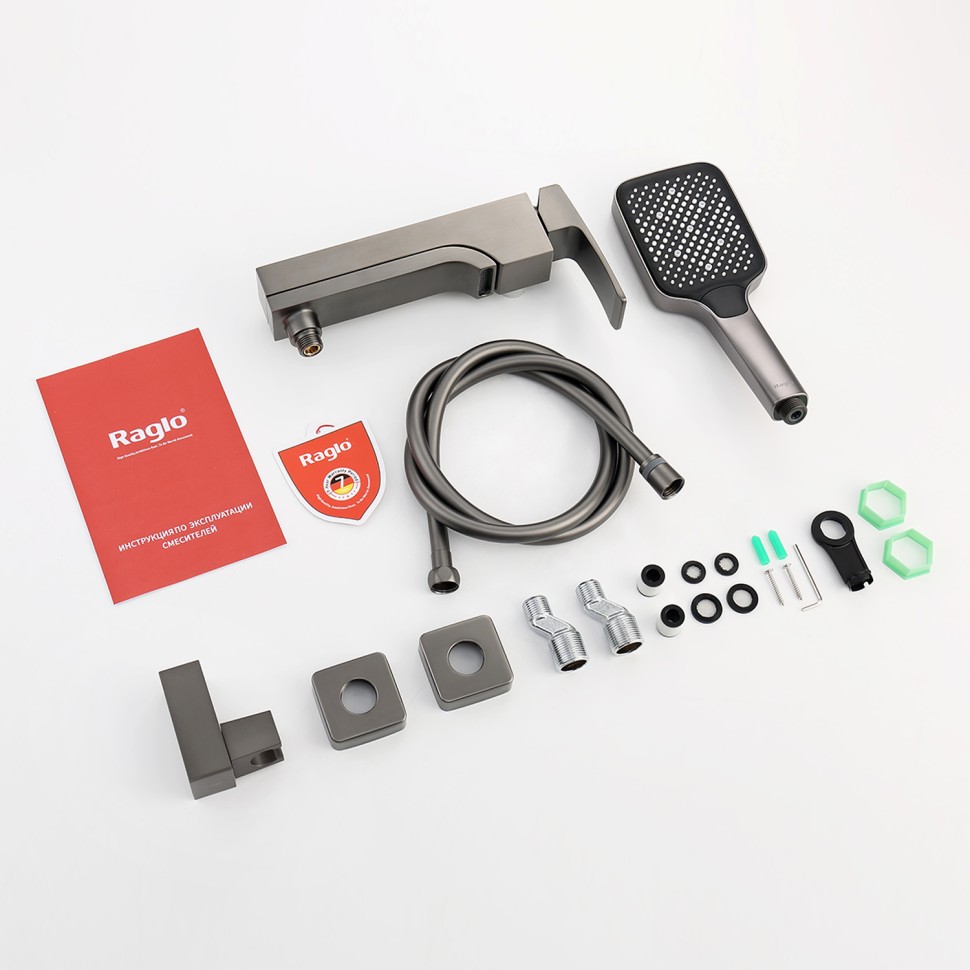 Смеситель Raglo для ванны и душа, графит