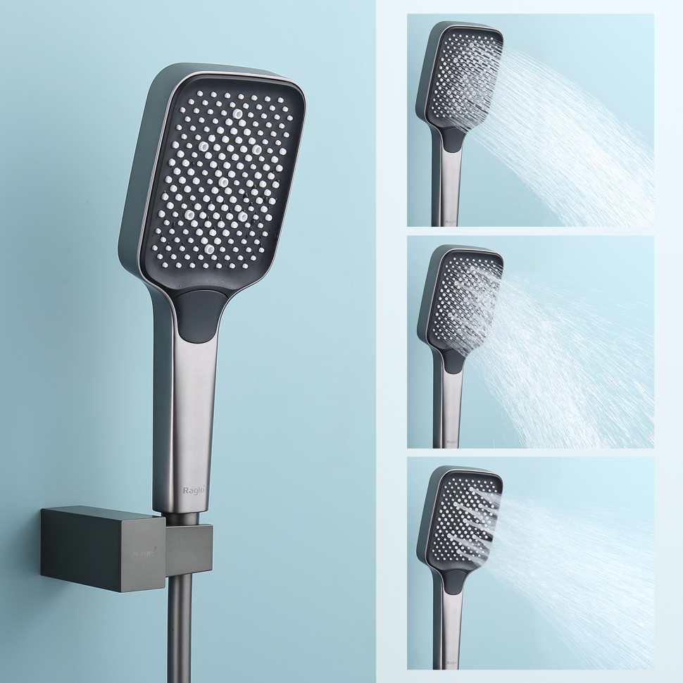 Смеситель Raglo для ванны и душа, графит