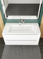 Раковина для ванной Uperwood Classic 80 см, без отверстия для смесителя, белая глянцевая