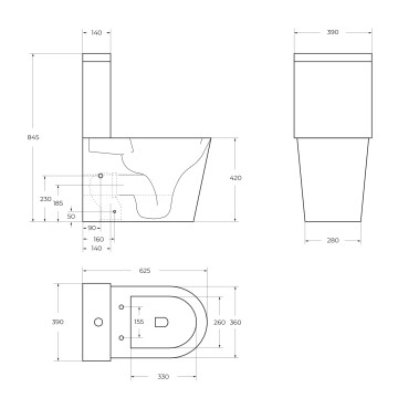 Чаша унитаза безободкового со смывом TORNADO с сиденьем BelBagno FLAY-TOR BB2149CP-TOR/SC
