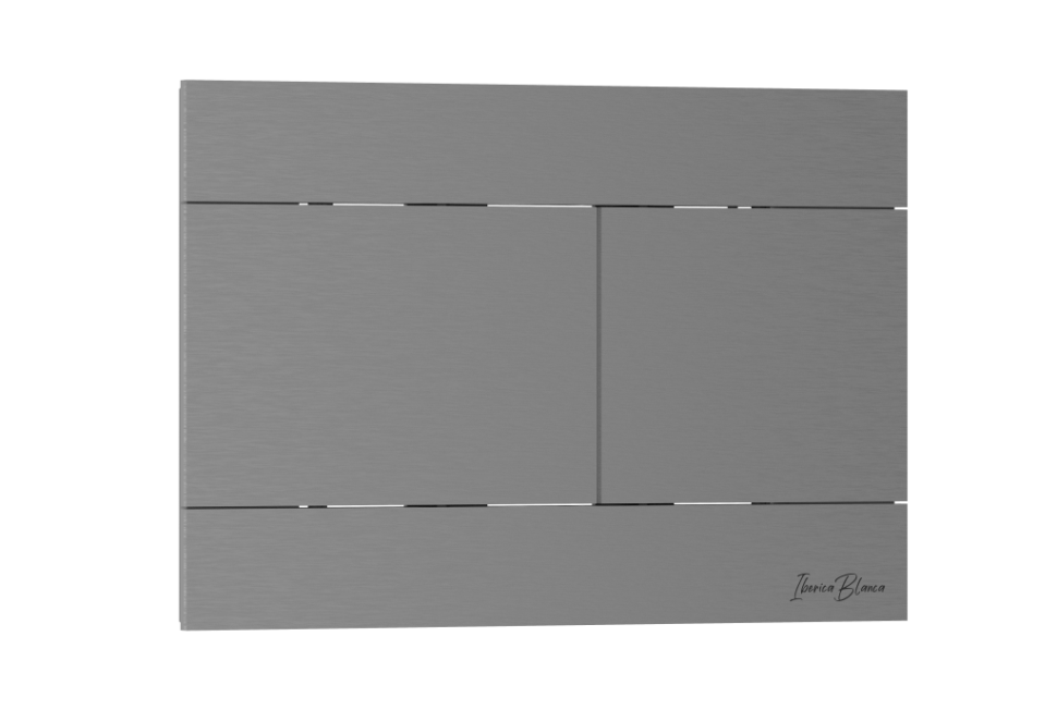 Кнопка смыва IBERICA BLANCA INOX-R нержавеющая сталь, вороненая сталь (IB.B015.02)