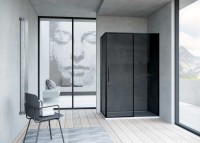 Душевой уголок Slim Soft VSR-1SS9012CGB, 1200*900, черный, стекло тонированное