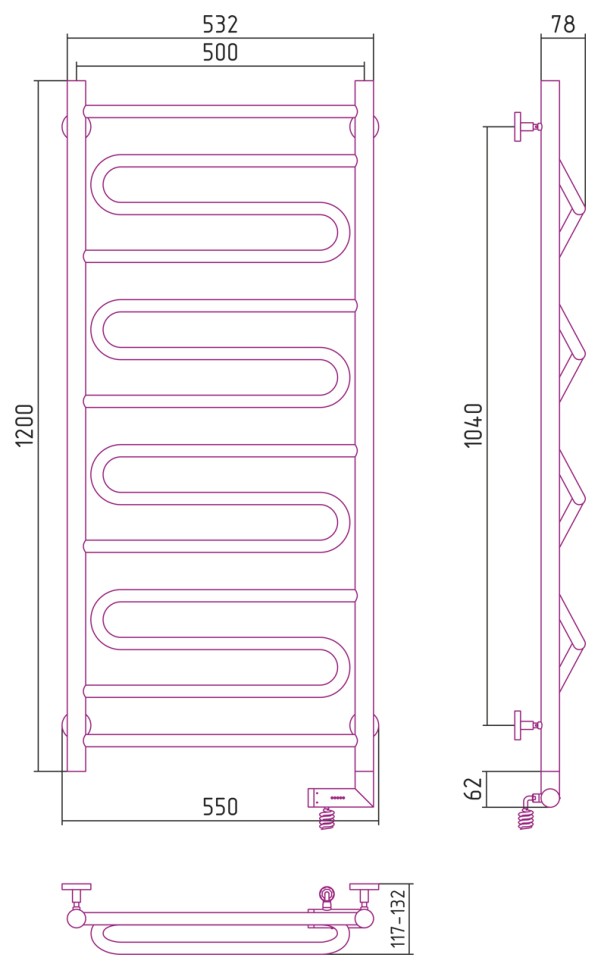 Элегия 2.0 1200х500 МЭМ правый
