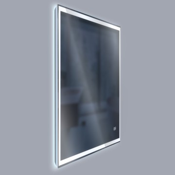 Зеркало LED VLM-3VN800-2 800х600 c сенсорным выключателем и диммером, антизапотевание