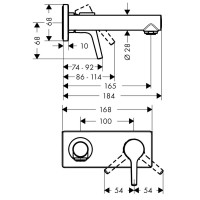Смеситель для ванн Hansgrohe Talis S хром (72110000)